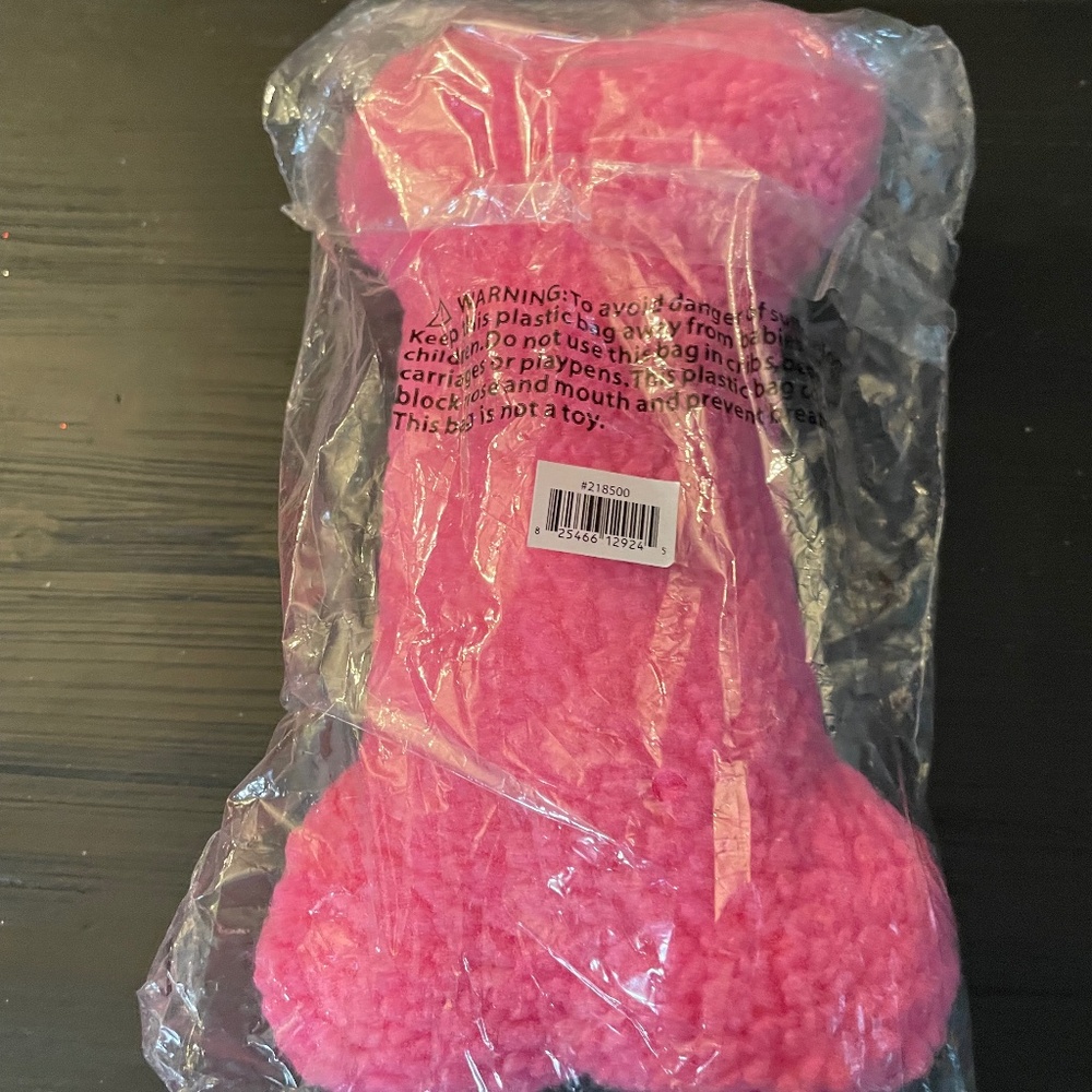 Lilly Pulitzer Plush Dog Toy Bone Shaped: 4.5 x 9, Barking Up Palm - Picture 2 of 10